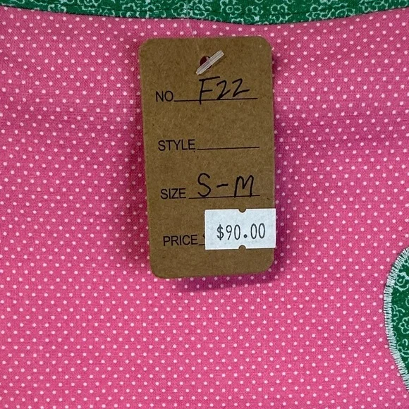 NWT Handmade by Erika Cotton Pink Heart Mini Dress Size S - Picture 4 of 7